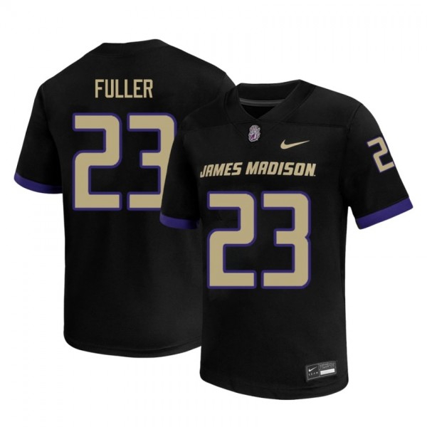 Men James Madison Dukes #23 Fuller Black Stitch Jersey-League Fan Gear
