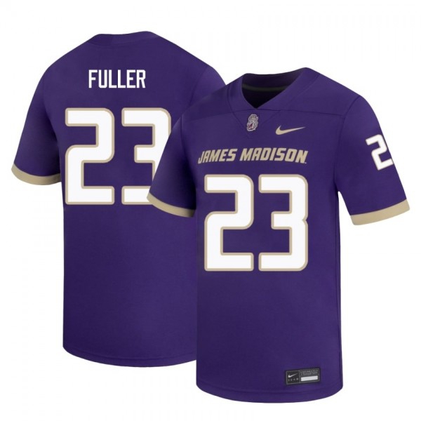 Men James Madison Dukes #23 Fuller Purple Stitch Jersey-League Fan Gear