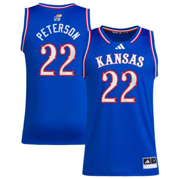 Men Kansas Jayhawks #22 Darryn Peterson Royal Stitch Jersey-League Fan Gear