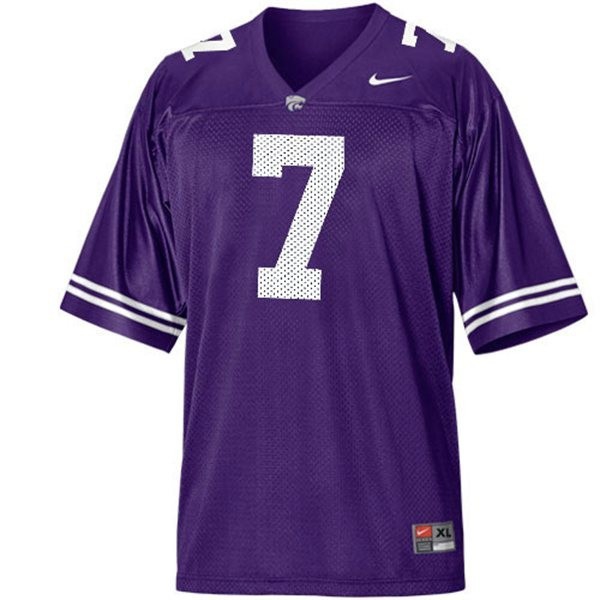 Kansas State Wildcats #7 Collin Klein Men Stitch - Purple Jersey-League Fan Gear