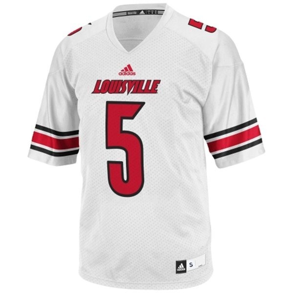 Men Louisville Cardinals #5 Teddy Bridgewater White Stitch Jersey-League Fan Gear