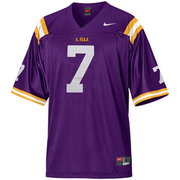 Lsu Tigers #7 Tyrann Mathieu Honey Badger - Purple Youth Jersey-League Fan Gear