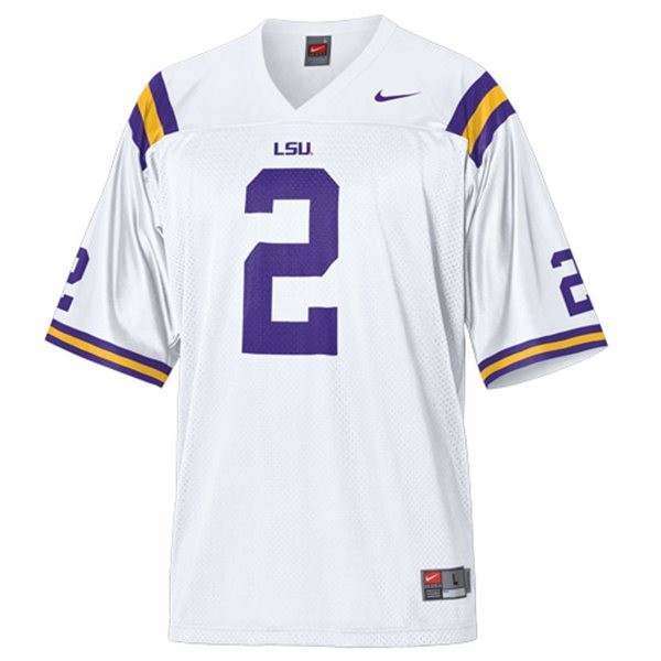 Men Lsu Tigers #2 Rueben Randle White Stitch Jersey-League Fan Gear