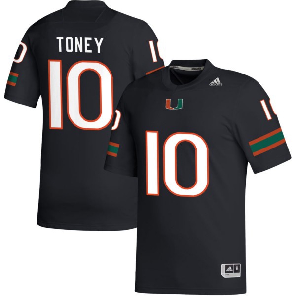 Miami Hurricanes #10 Malachi Toney Men Stitch - Black Jersey-League Fan Gear