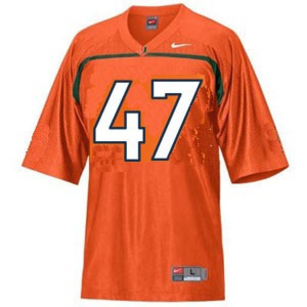 Miami Hurricanes Michael Irvin #47 Orange Men Stitch Jersey-League Fan Gear
