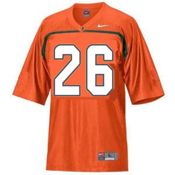 Miami Hurricanes Sean Taylor #26 Orange Men Stitch Jersey-League Fan Gear