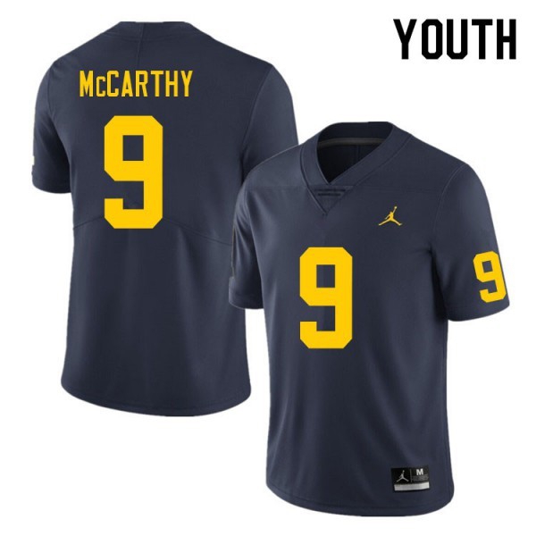 Michigan Wolverines J.j. Mccarthy #9 Navy Stitch Brand Youth Jersey-League Fan Gear