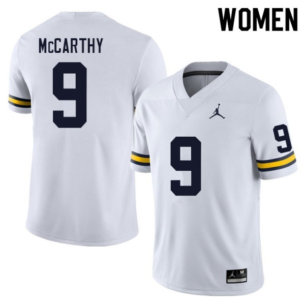 Michigan Wolverines J.j. Mccarthy #9 White Stitch Brand Women's Jersey-League Fan Gear