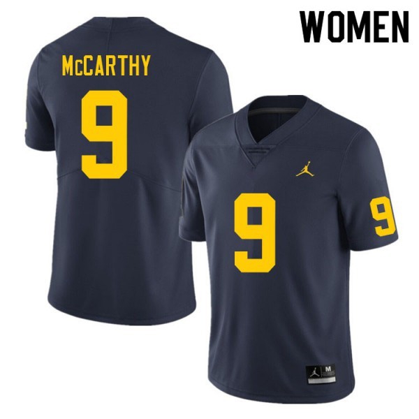 Michigan Wolverines J.j. Mccarthy #9 Navy Stitch Brand Women's Jersey-League Fan Gear