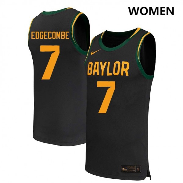 Baylor Bears #7 Vj Edgecombe Women Stitch - Black Jersey