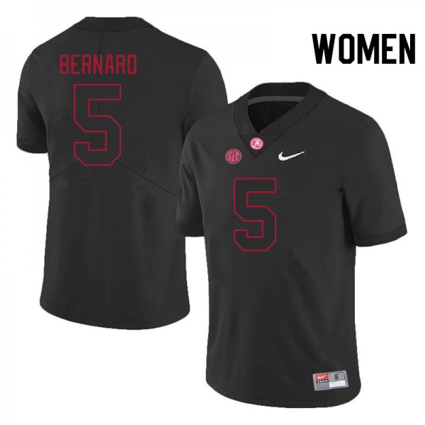 Women Alabama Crimson Tide #5 Germie Bernard Blackout Stitch Jersey