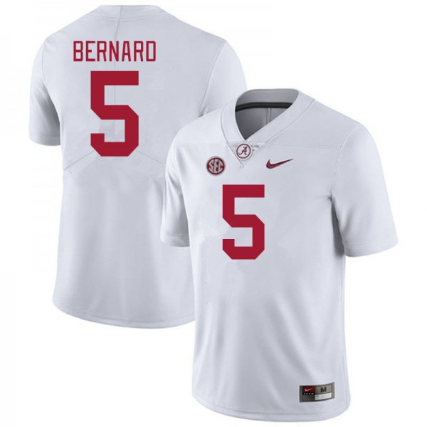Men Alabama Crimson Tide #5 Germie Bernard White Stitch Jerseys