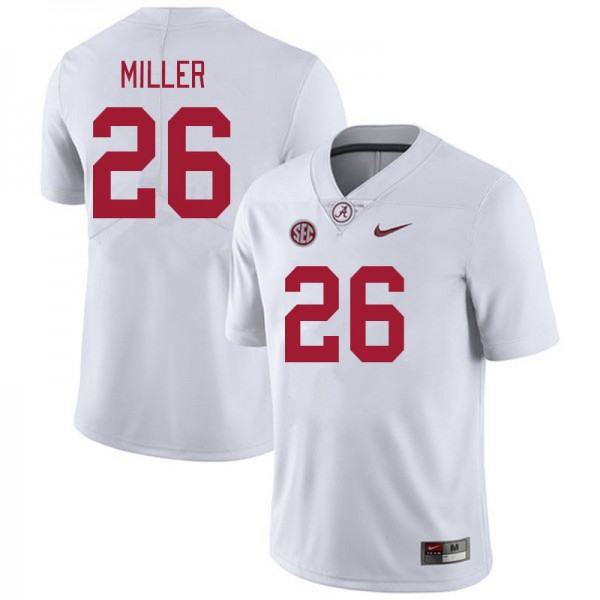 Men Alabama Crimson Tide #26 Jam Miller White Stitch Jersey