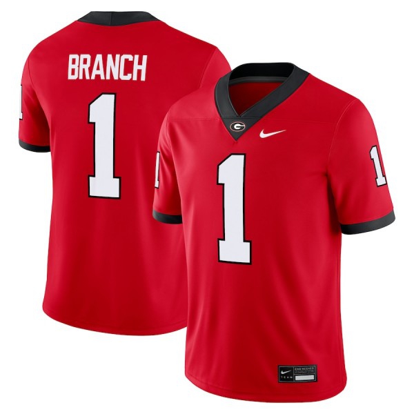Men Georgia Bulldogs #1 Zachariah Branch Red Stitch Jerseys-League Fan Gear