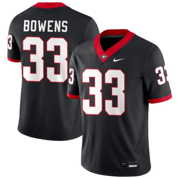 Men Georgia Bulldogs #33 Chauncey Bowens Black Stitch Jersey-League Fan Gear