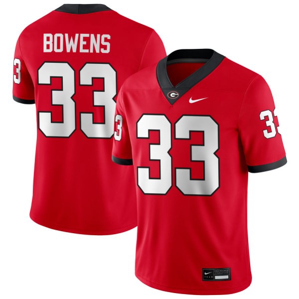 Men Georgia Bulldogs #33 Chauncey Bowens Red Stitch Jersey-League Fan Gear
