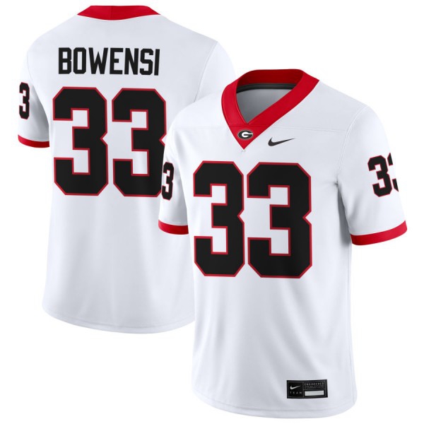 Men Georgia Bulldogs #33 Chauncey Bowens White Stitch Jersey-League Fan Gear