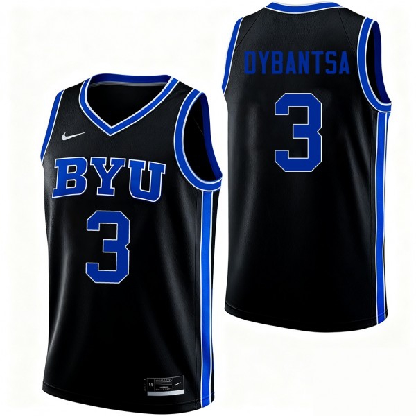 Men Byu Cougars #3 A.j. Dybantsa Black Stitch Jerseys
