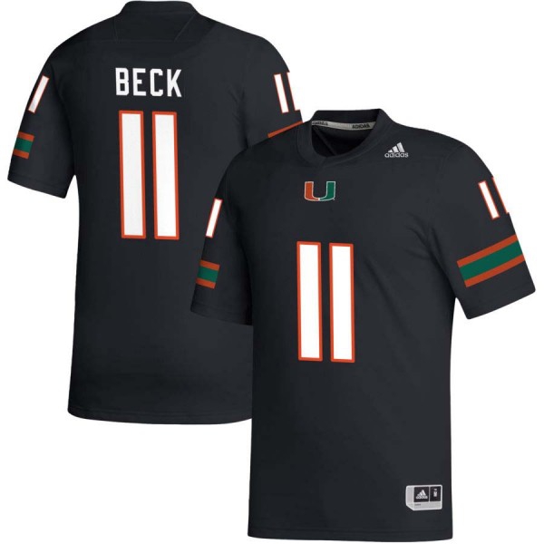 Miami Hurricanes #11 Carson Beck Men Stitch - Black Jersey-League Fan Gear