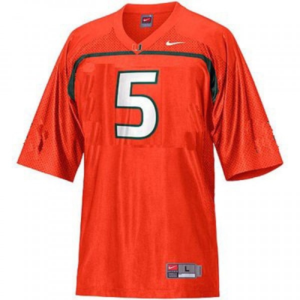 Miami Hurricanes Andre Johnson #5 Orange Youth Jersey-League Fan Gear