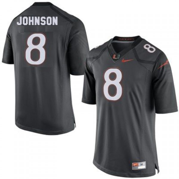 Miami Hurricanes Duke Johnson #8 Gray 2014 Youth Jersey-League Fan Gear