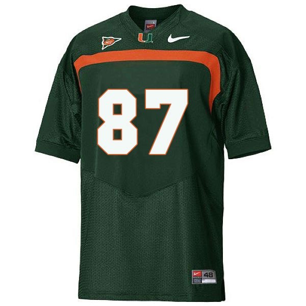 Miami Hurricanes Reggie Wayne #87 Green Youth Jersey-League Fan Gear