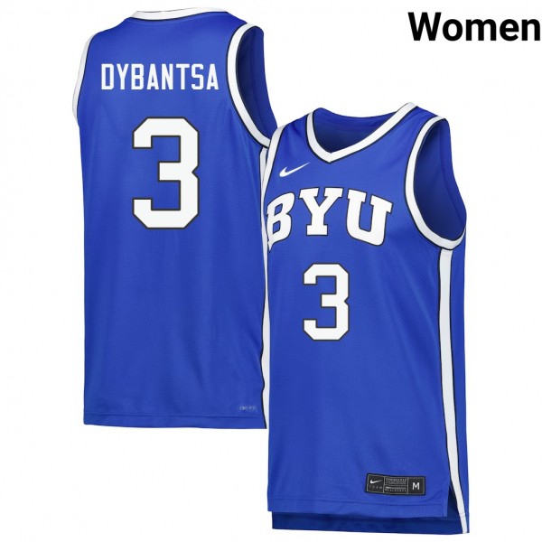 Women Byu Cougars #3 A.j. Dybantsa Royal Stitch Jersey