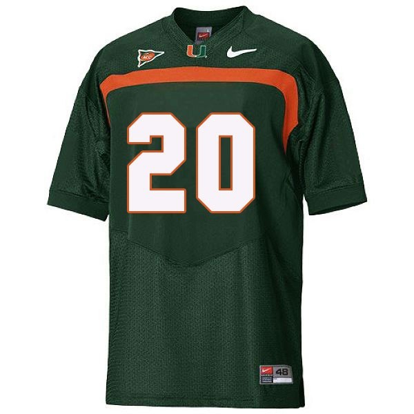 Miami Hurricanes Ed Reed #20 Green Youth Jersey-League Fan Gear