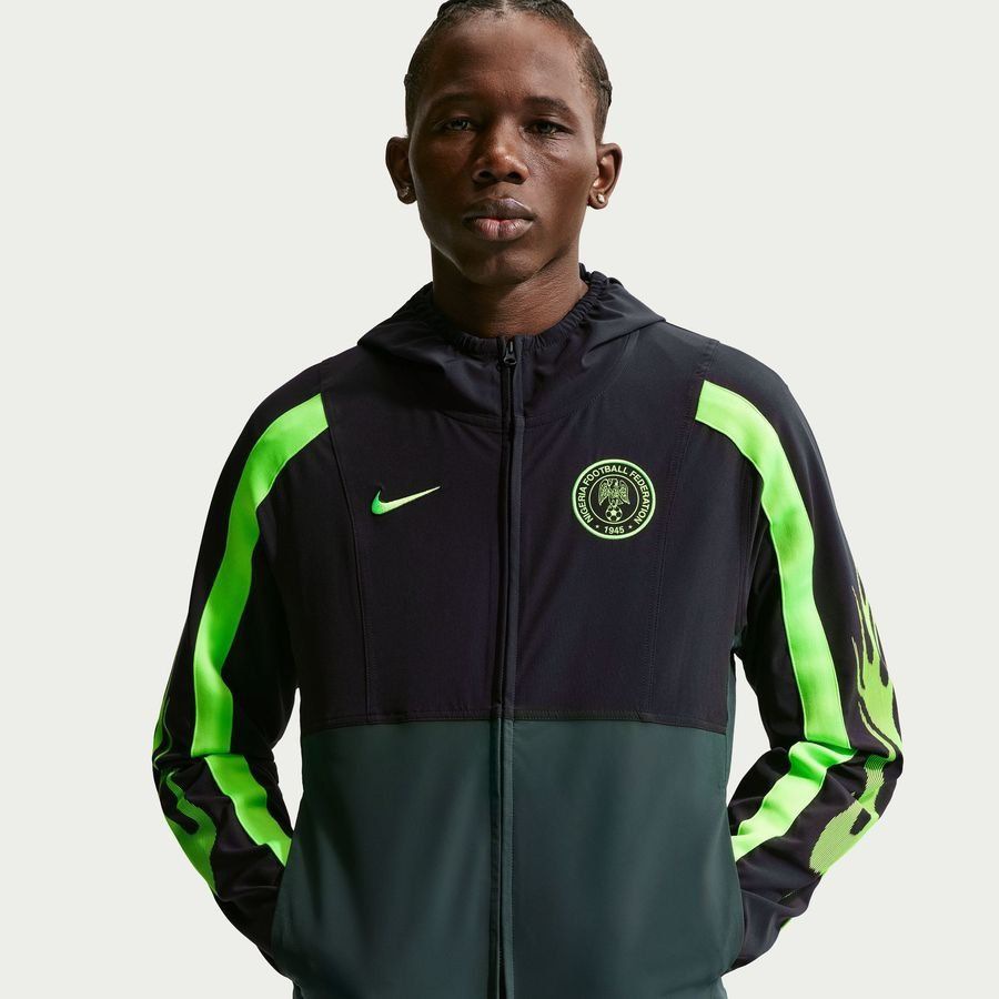 Nigeria Track Top Dri-FIT Energy Woven - Black/Pro Green/Electric Green-League Fan Gear