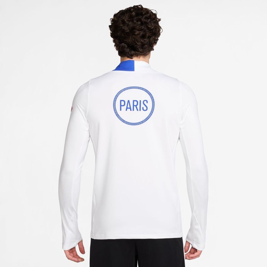 Paris Saint Germain Training Shirt Dri-FIT Strike Drill 3rd - White/Hyper Royal/Global Red-League Fan Gear