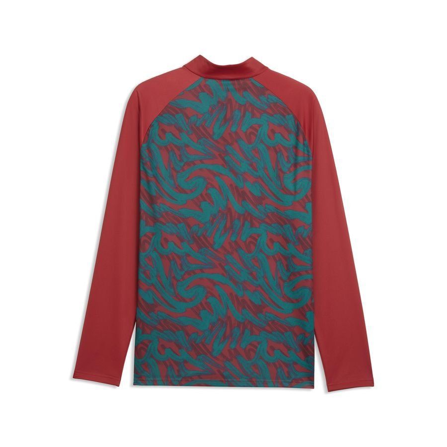 Portugal Training Shirt Pre Match 1/4 Zip World Cup 2026 - Club Red/Green Lagoon-League Fan Gear