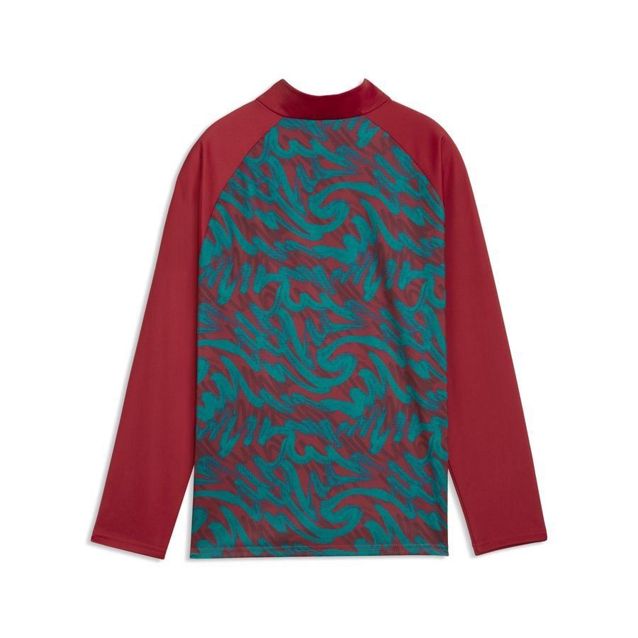 Portugal Training Shirt Pre Match 1/4 Zip World Cup 2026 - Club Red/Green Lagoon Kids-League Fan Gear