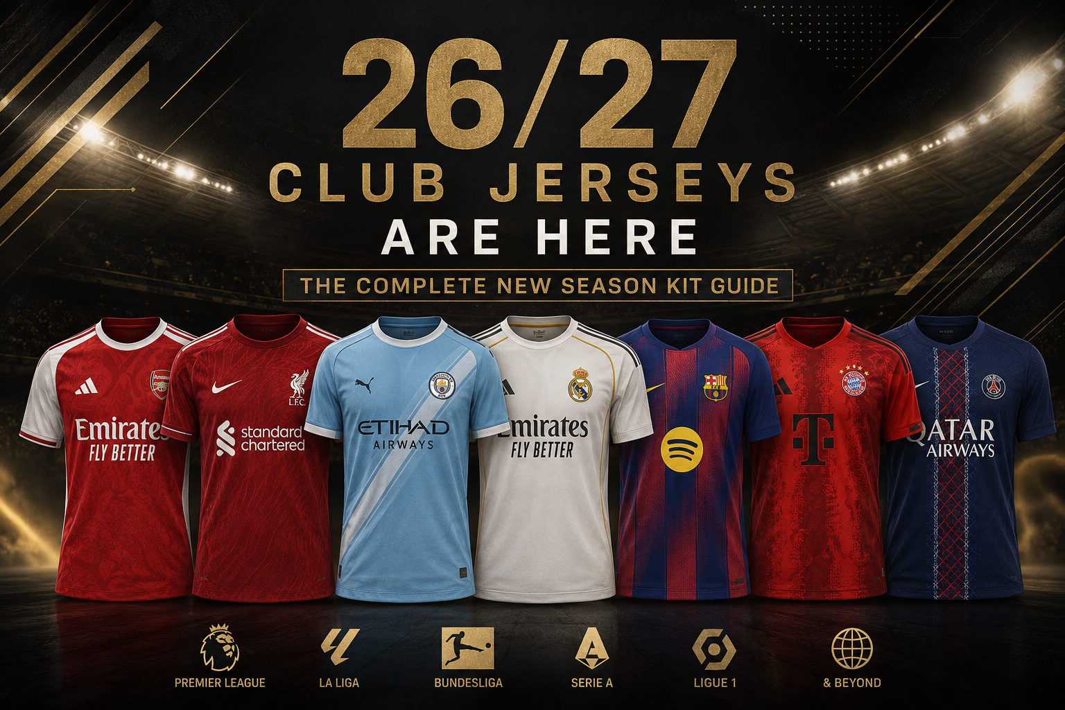 26/27 Club Jerseys: Complete New Season Kit Guide Cover