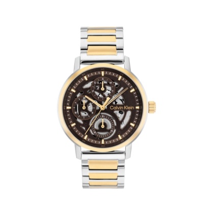 Multifunction Exposed Dial Link Bracelet Watch