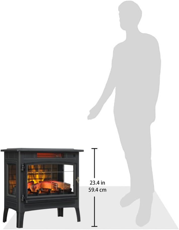 Freestanding Electric Fireplace Stove Heater