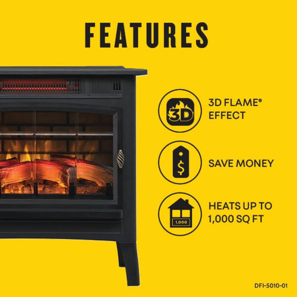Freestanding Electric Fireplace Stove Heater