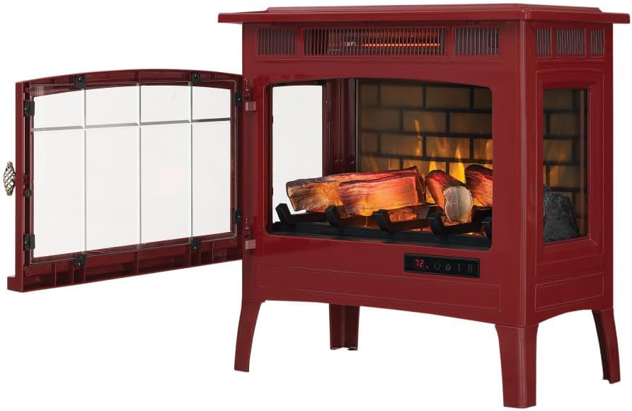 Freestanding Electric Fireplace Stove Heater