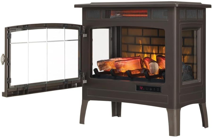 Freestanding Electric Fireplace Stove Heater