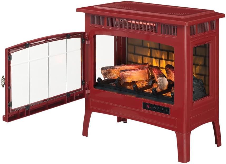 Freestanding Electric Fireplace Stove Heater