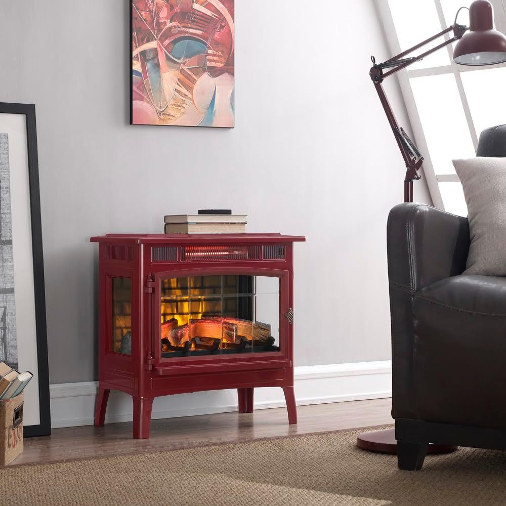 Freestanding Electric Fireplace Stove Heater
