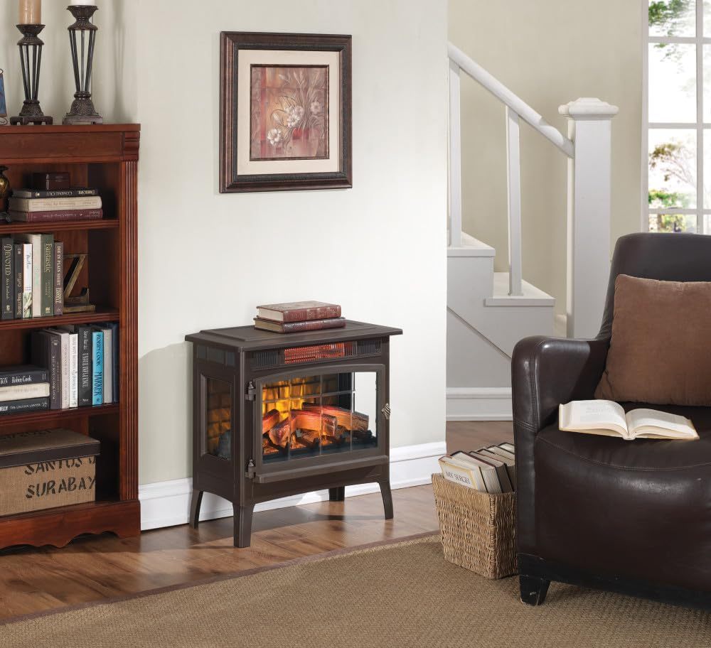Freestanding Electric Fireplace Stove Heater