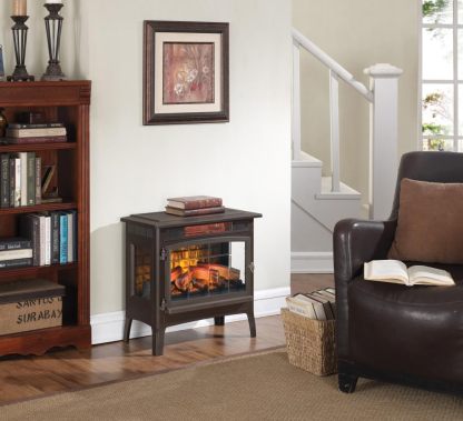 Freestanding Electric Fireplace Stove Heater