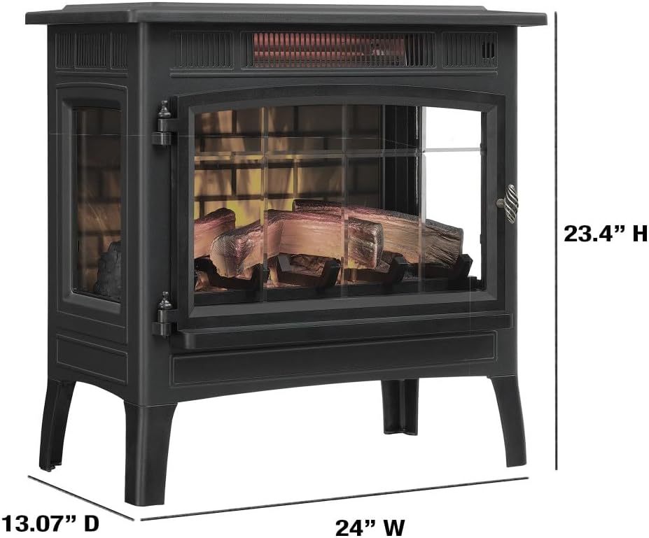 Freestanding Electric Fireplace Stove Heater