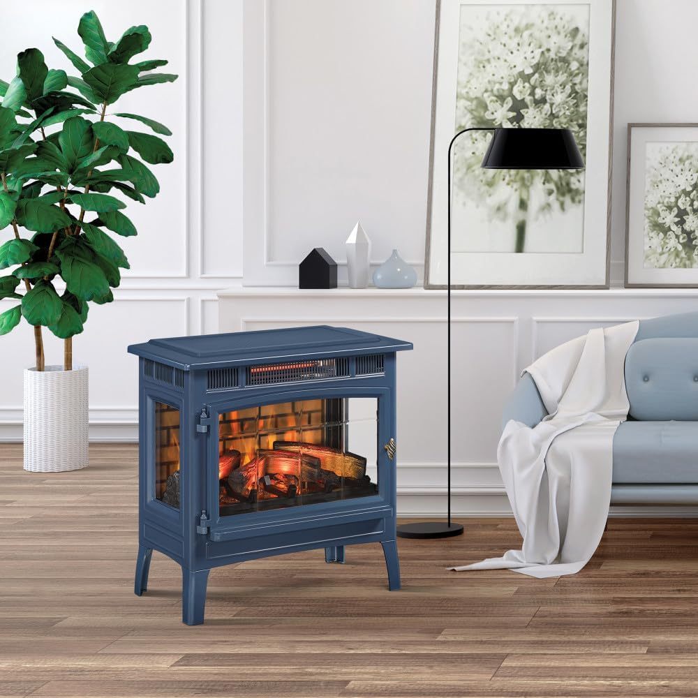 Freestanding Electric Fireplace Stove Heater