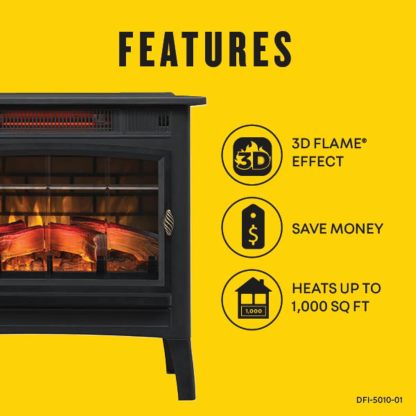 Freestanding Electric Fireplace Stove Heater