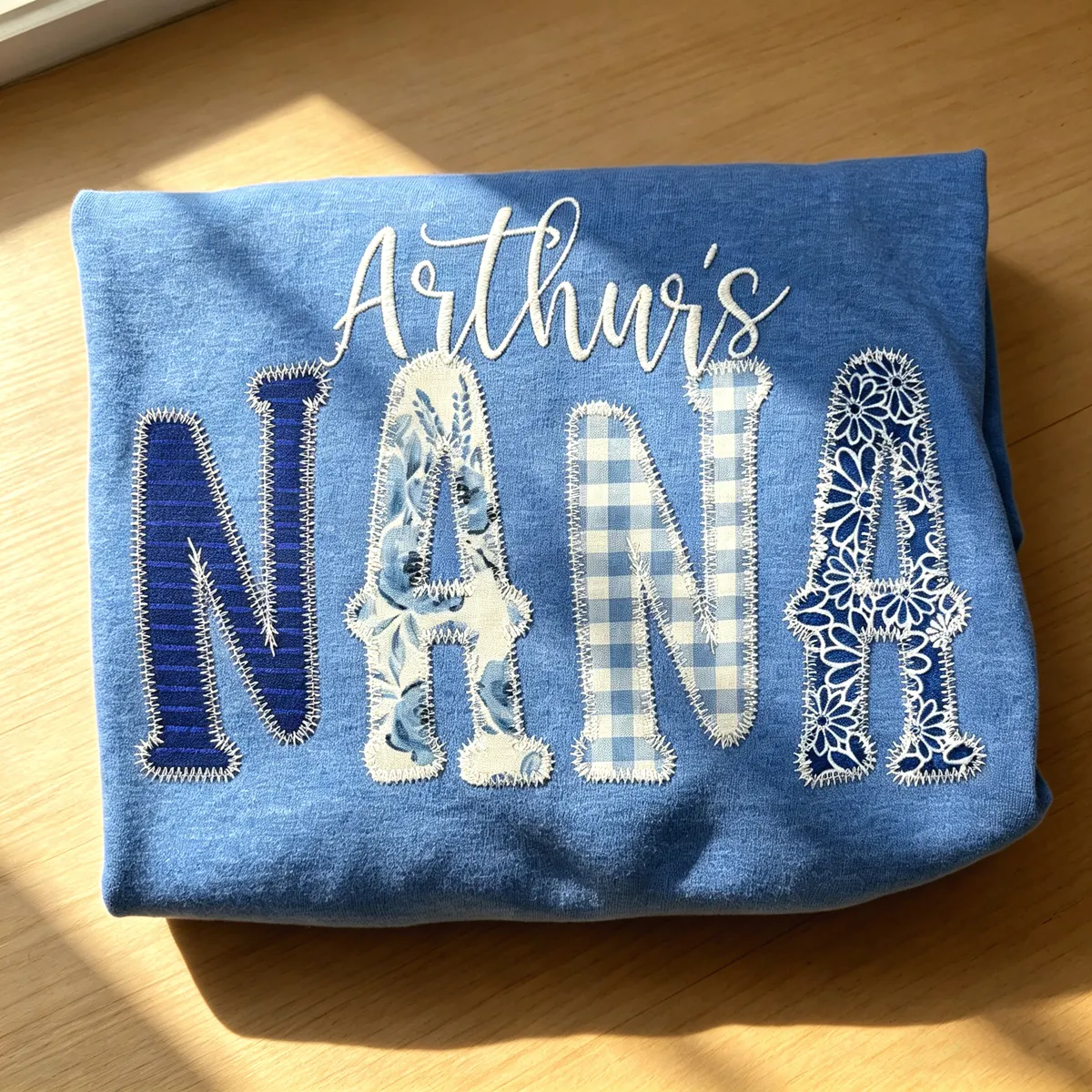 Custom Appliqué Embroidered School Spirit Mascot Team Sweatshirt – Personalized Varsity Game Day Apparel