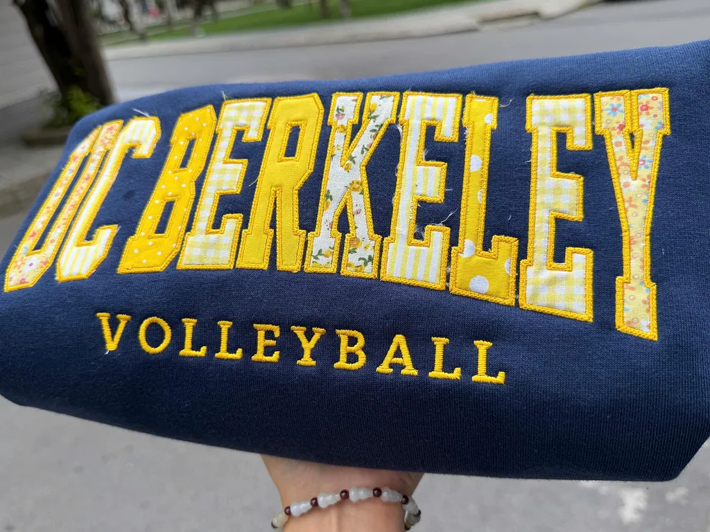 Custom Patchwork Embroidered College Appliqué Sweatshirt – Personalized Varsity Spirit Crewneck