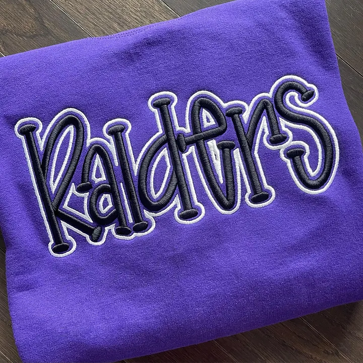 Custom Cropped 3D Puff Embroidered Sweatshirt With Side Bow – Personalized Varsity Style Top