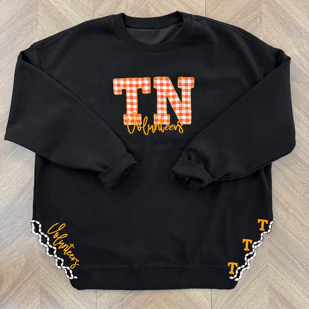 Custom Plaid Embroidered Sweatshirt, Game Day Apparel