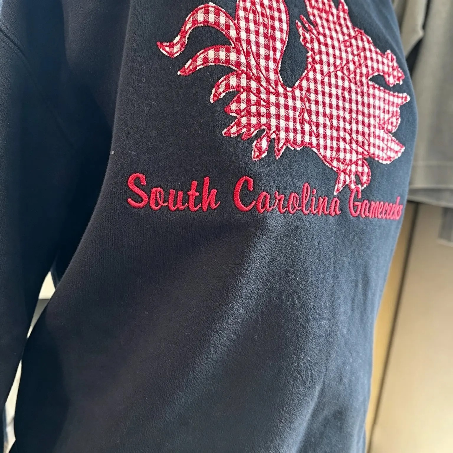 Game Day Ready-Custom Gingham Varsity Appliqué Sweatshirt for Sport Moms